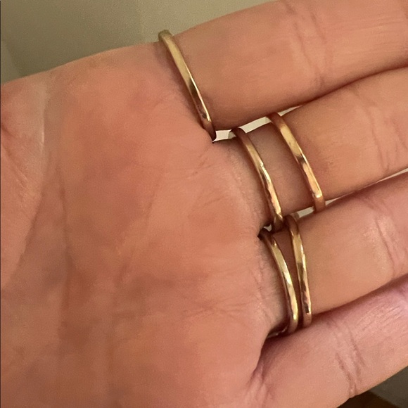 Set a five gold gemstone stackable rings Size 7 - Picture 13 of 15